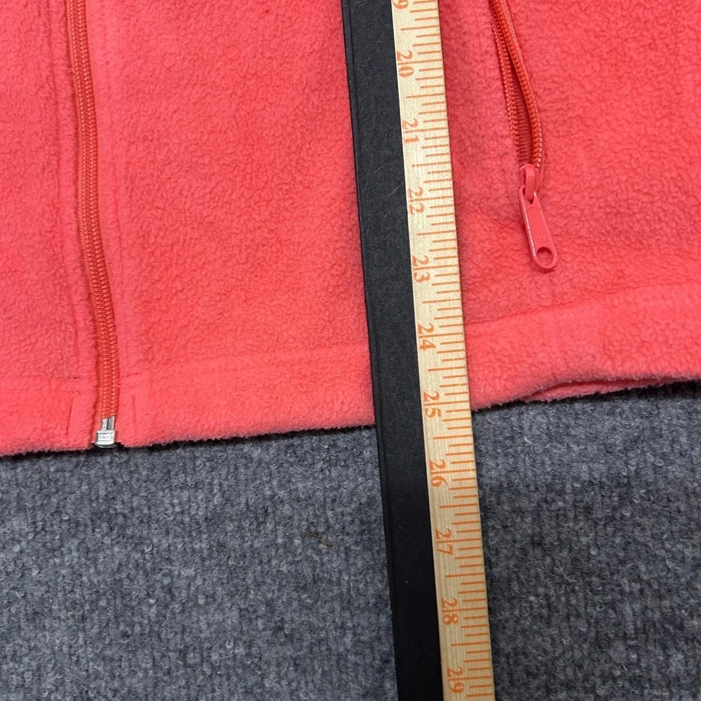 Columbia Fleece Jacket Womens XL Coral Pink Full Zip Mock Neck Outdoor 80033